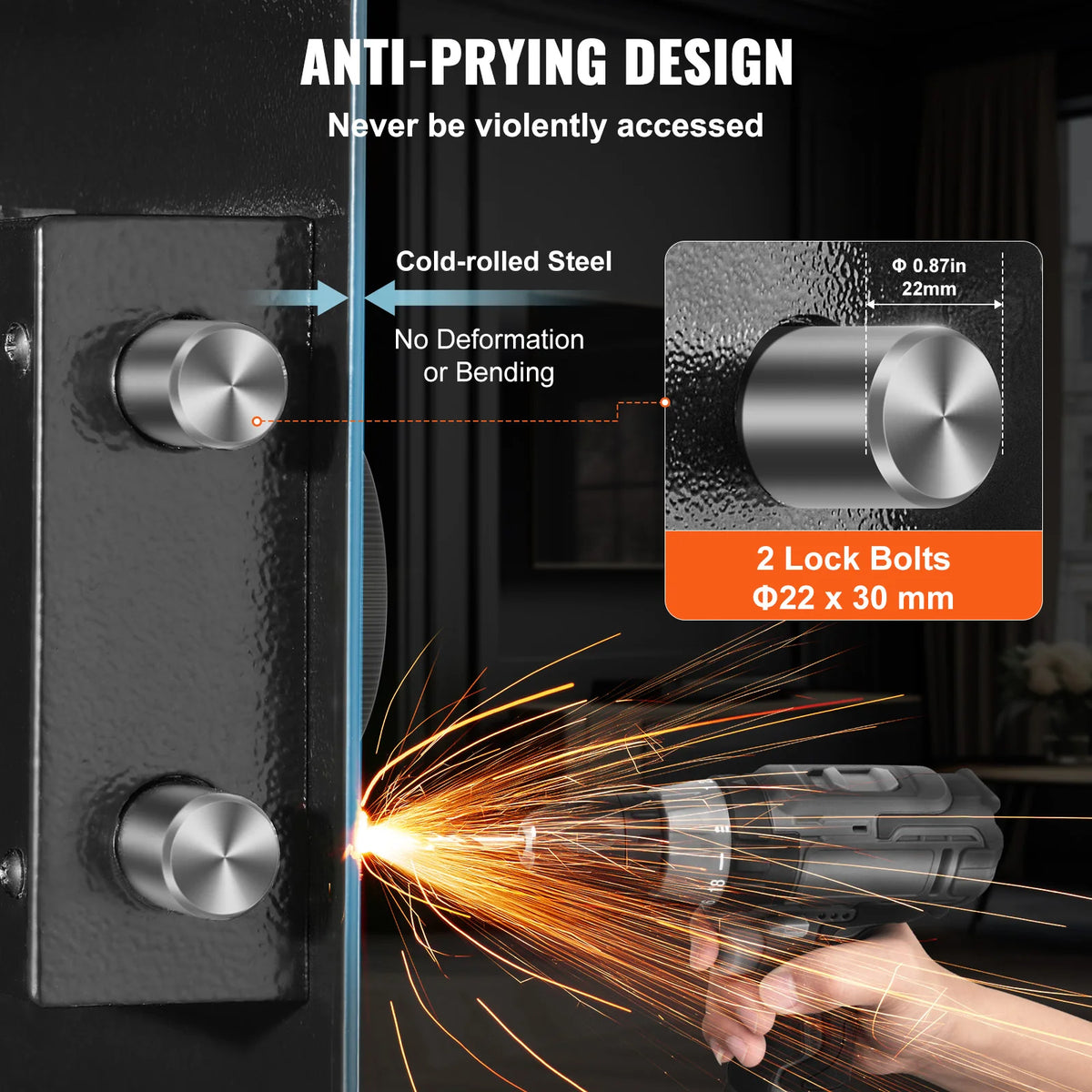 SucceBuy Hidden Keypad Wall Safe With Cold Rolled Steel Home
