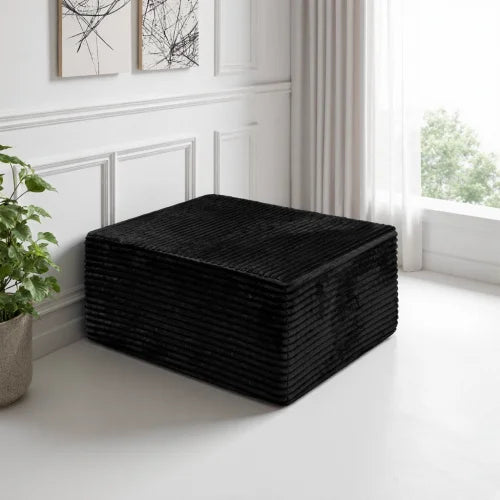 Plush Corduroy Chaise Lounge Sofa Modular No Assembly High Resilience Sponge