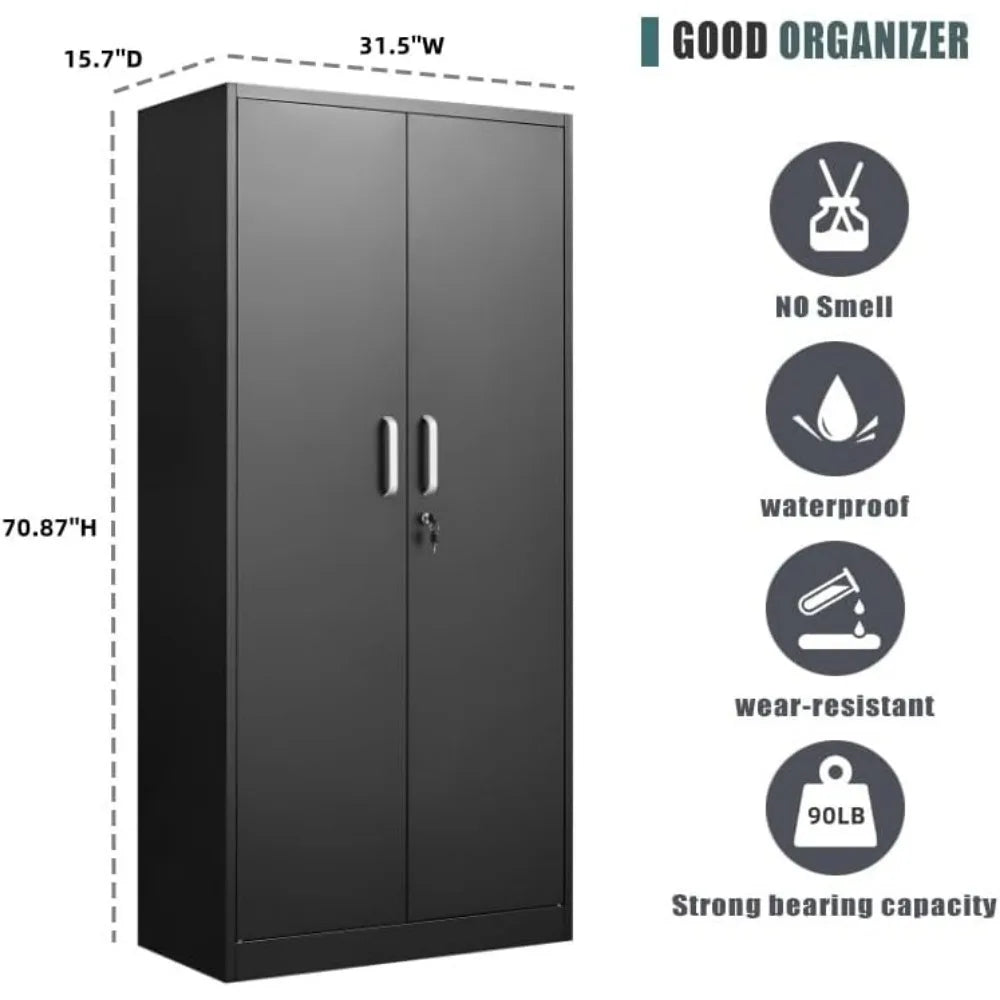 Adjustable Shelves Lockable Metal Storage Cabinet