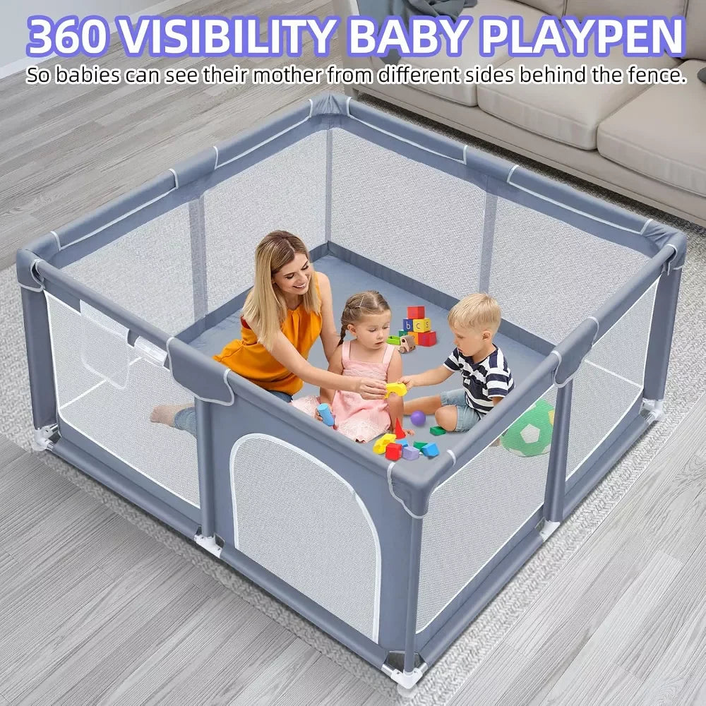 Foldable Baby Playpen Playground Safety Yard For Indoor Outdoor Use