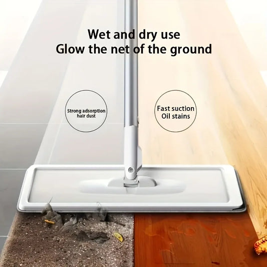 ATMDOG Hands Free Flat Mop Bucket Set For Wet Floors