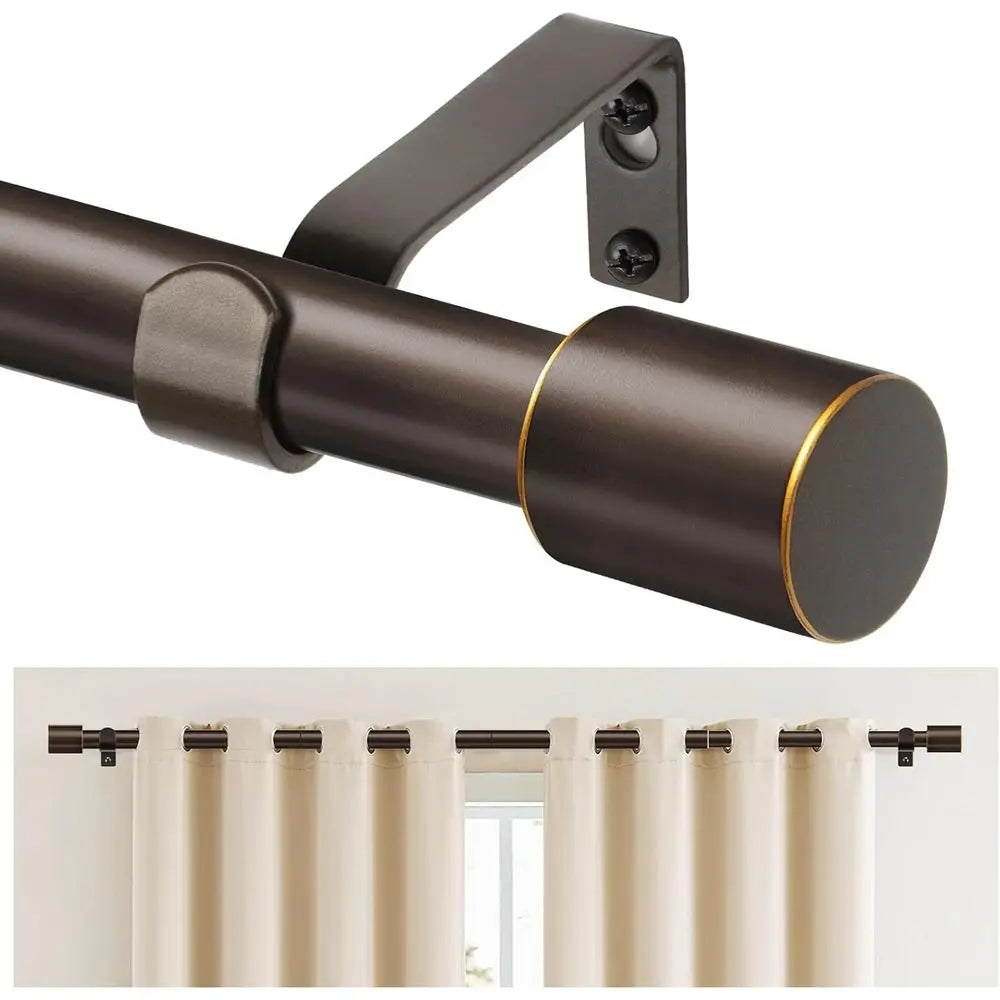 Adjustable Window Curtain Rod Decorative Wall Mounted Drapery Hardware