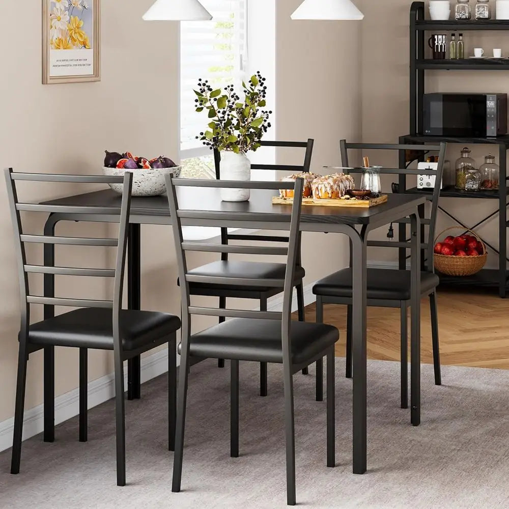 Ticify Modern Dinette Set With Upholstered Chairs For Dining Room