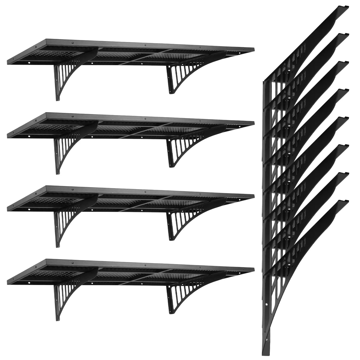 APWIKOGER 4 Tier Garage Storage Rack Floating Shelves