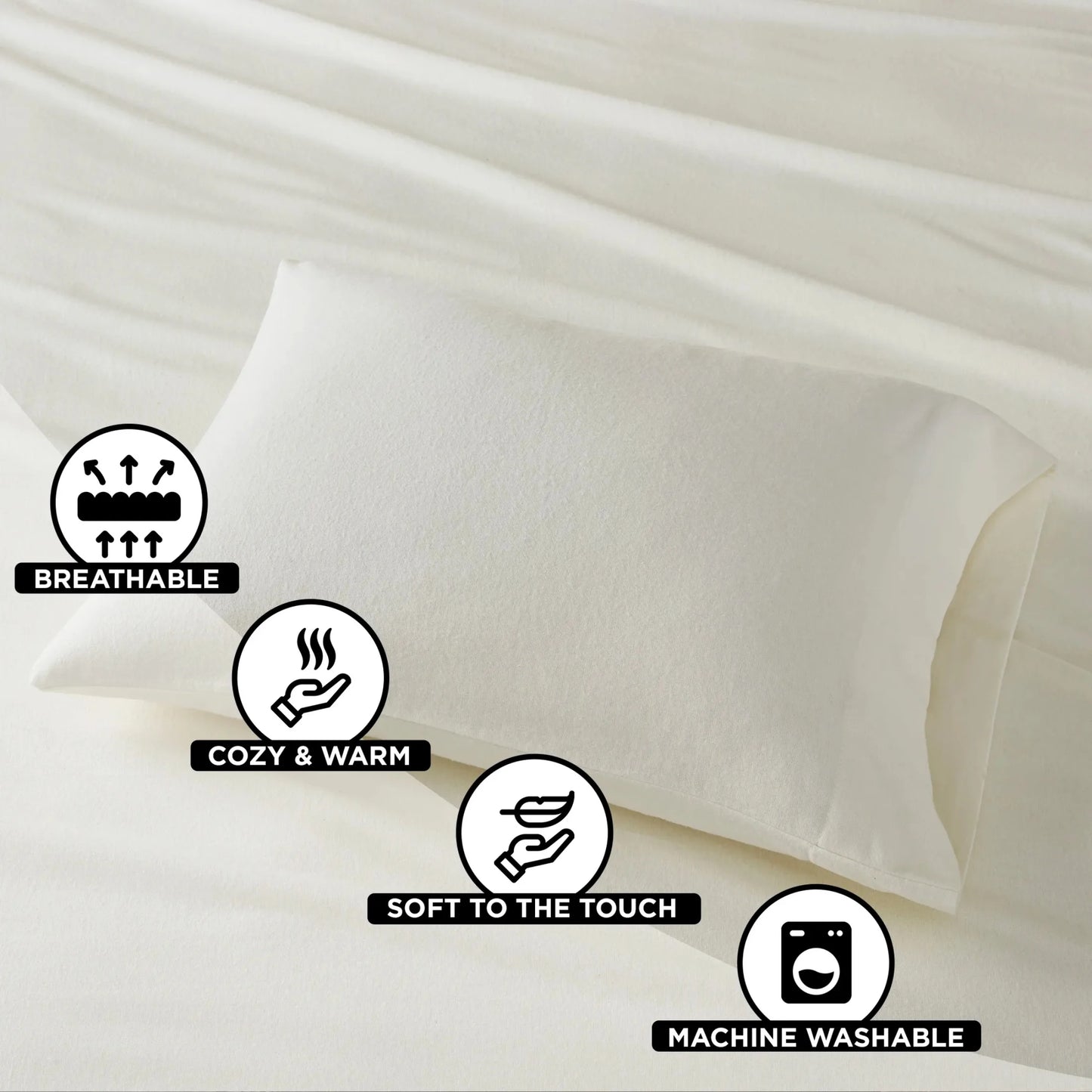 100 Percent Cotton Flannel Sheet Set 4 Piece With Deep Pockets
