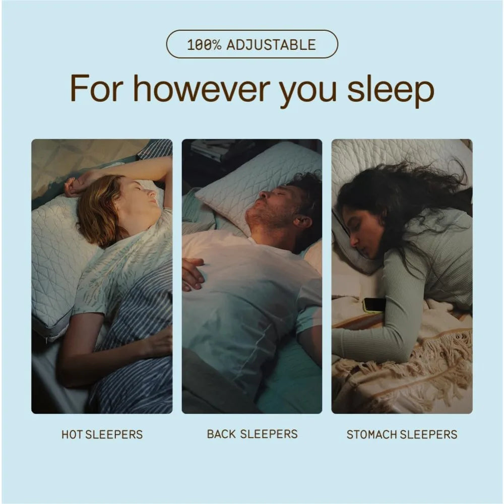 Eden Memory Foam Cooling Pillow For Back Stomach Side Sleepers