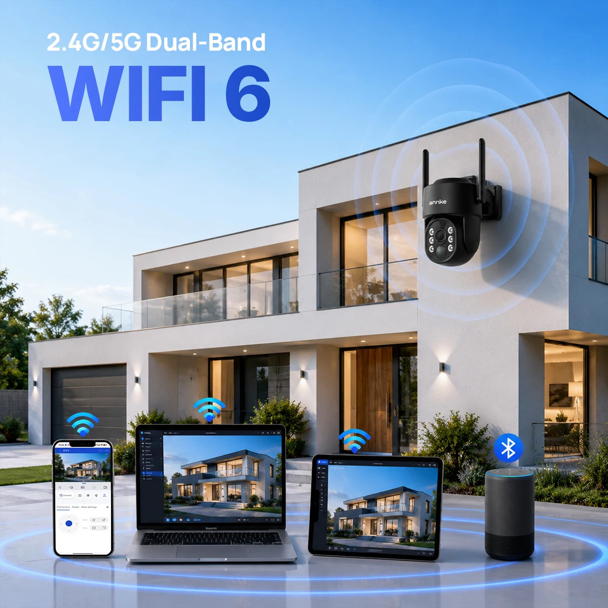 ANNKE Solar Wireless Security Camera Night Vision Two Way Talk