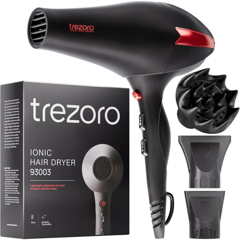 TREZORO Professional Ionic Hair Dryer With Diffuser