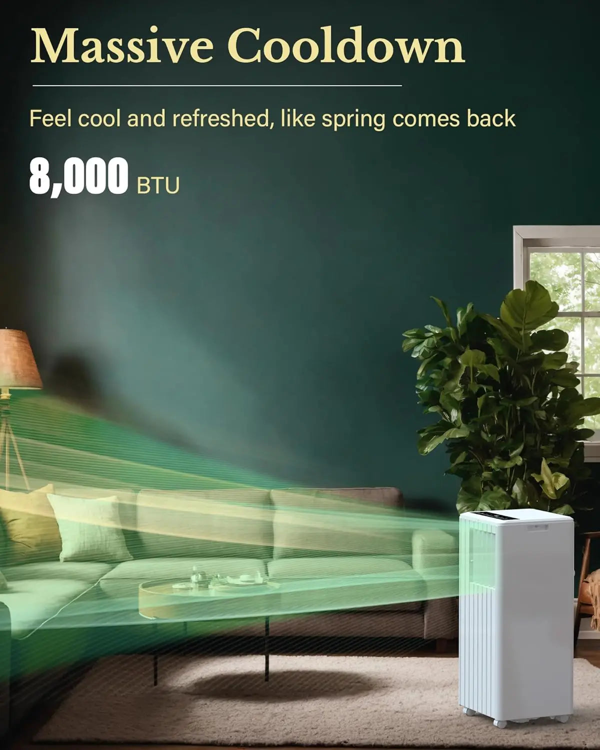 XMSJ Room Portable Air Conditioner 8000 BTU Quiet Cooling
