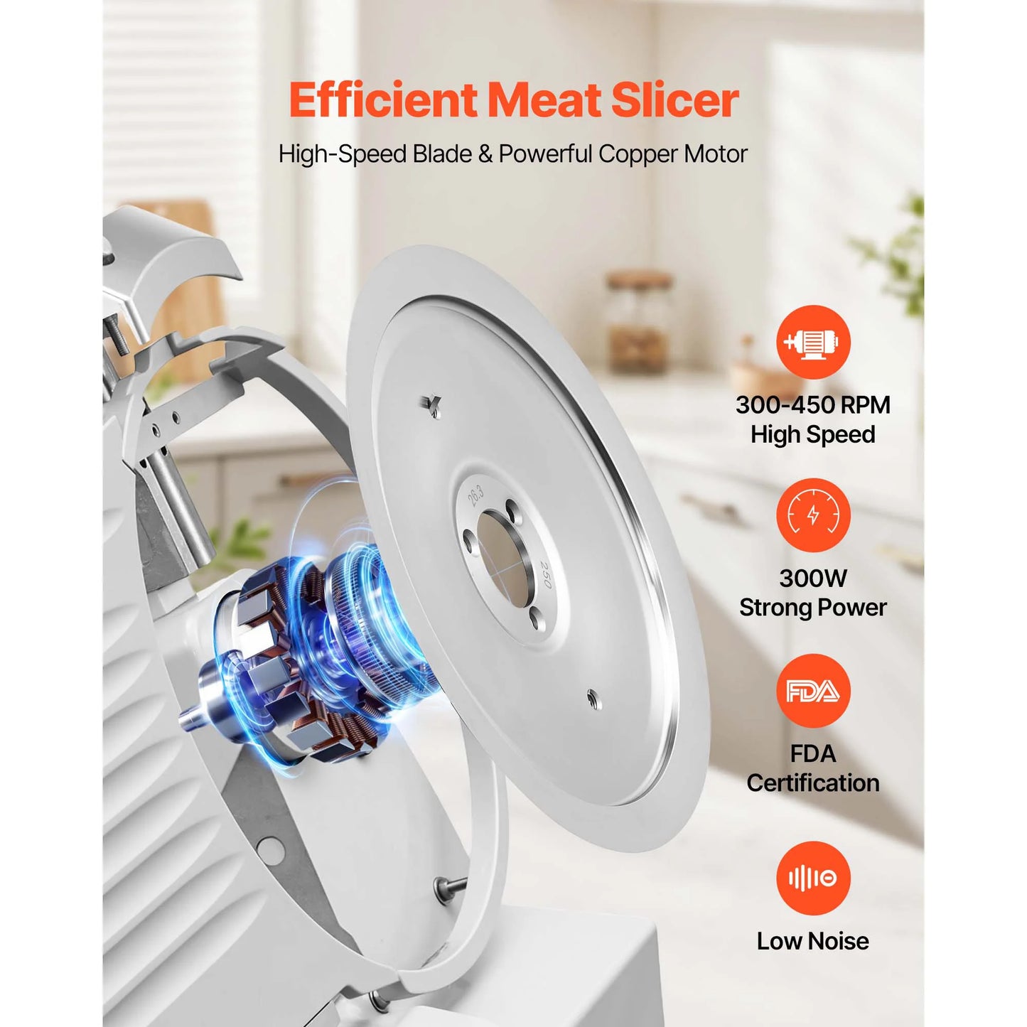 SucceBuy 300W Commercial Meat Slicer With Removable Food Tray