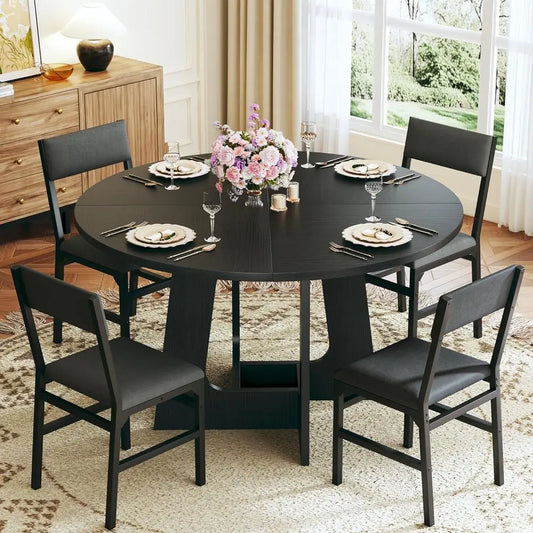 Ticify Round Dining Table Set For Four Seats