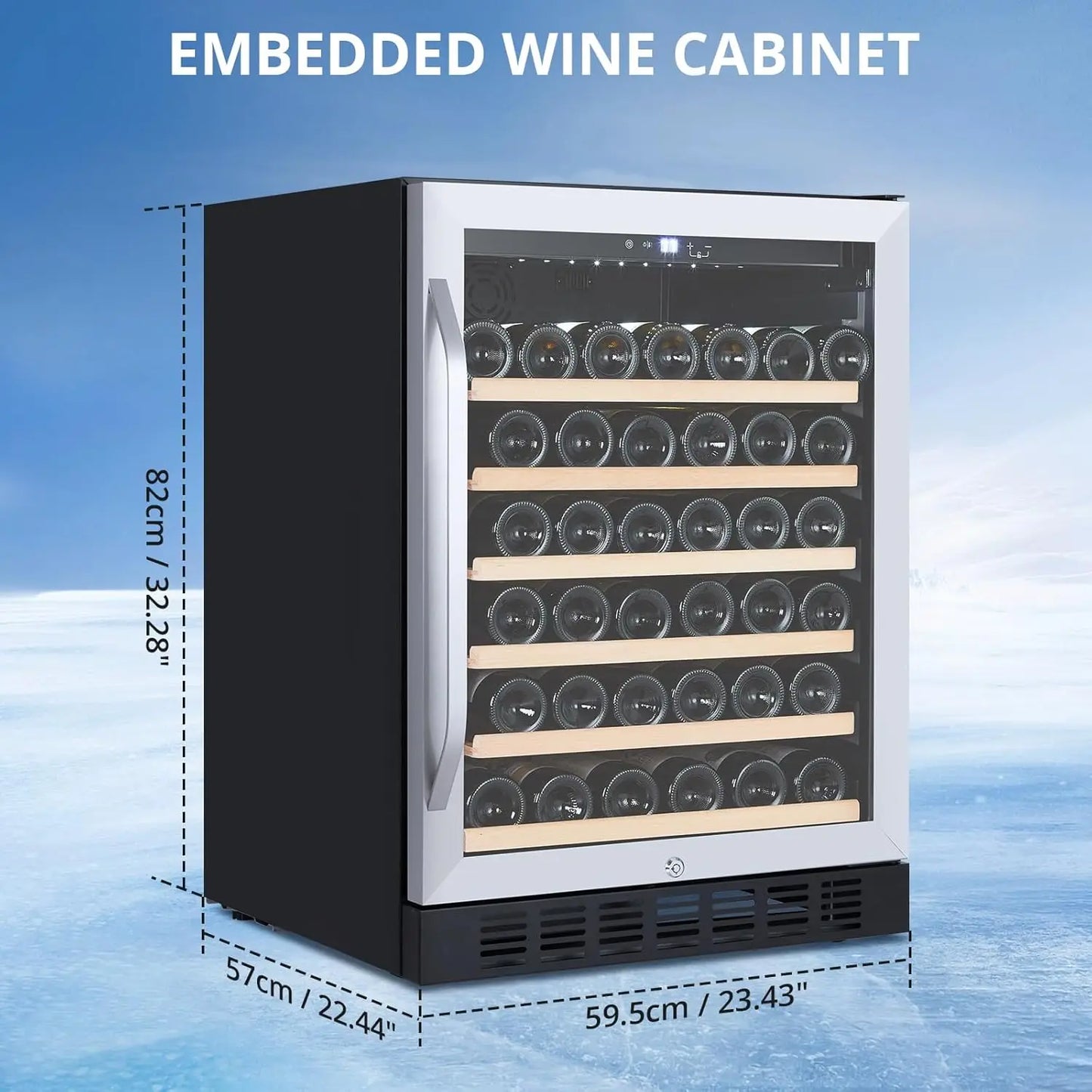 XMSJ Dual Zone Wine Cooler With Digital Touch Screen