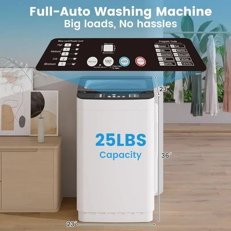 Portable Washing Machine And Dryer Set Fully Automatic Stainless Steel