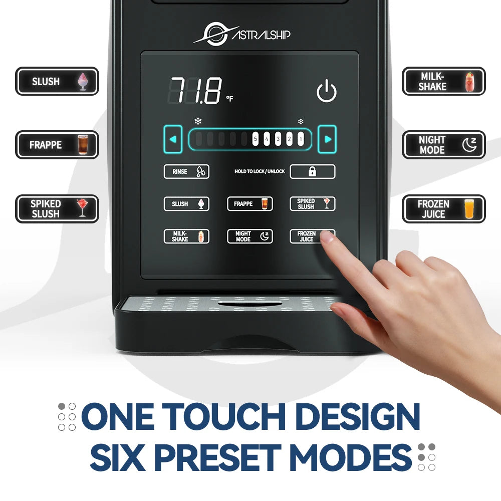 Astralship Slushie Machine With 6 Preset Programs And Smart Temperature Control