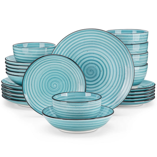 Vancasso Spiral Ceramic Dinner Set For Modern Table Setting