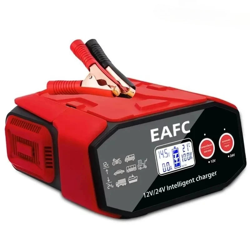EAFC Smart Automotive Battery Charger And Maintainer With Digital Display