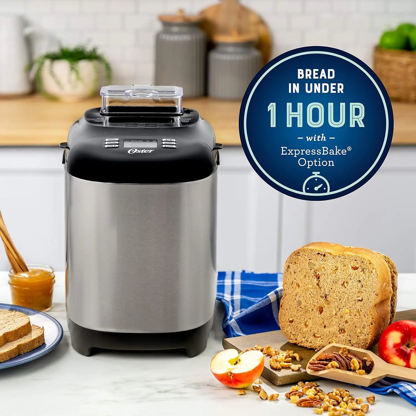 XMSJ Bread Maker With Express Bake High Power Stainless Steel
