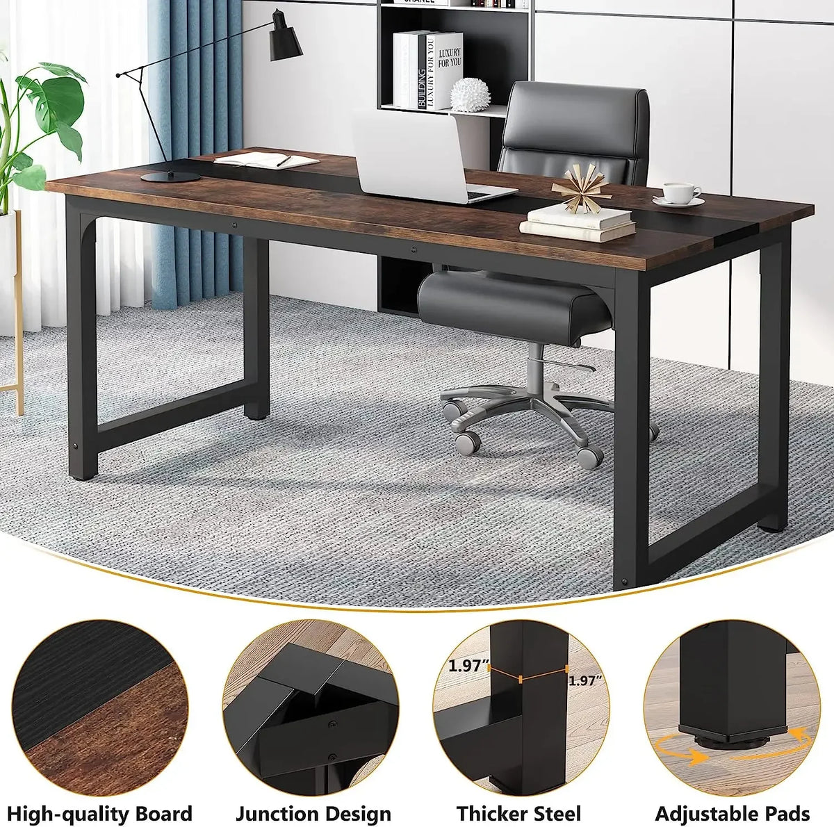 Tribesigns Modern Computer Desk Wooden Home Office Table