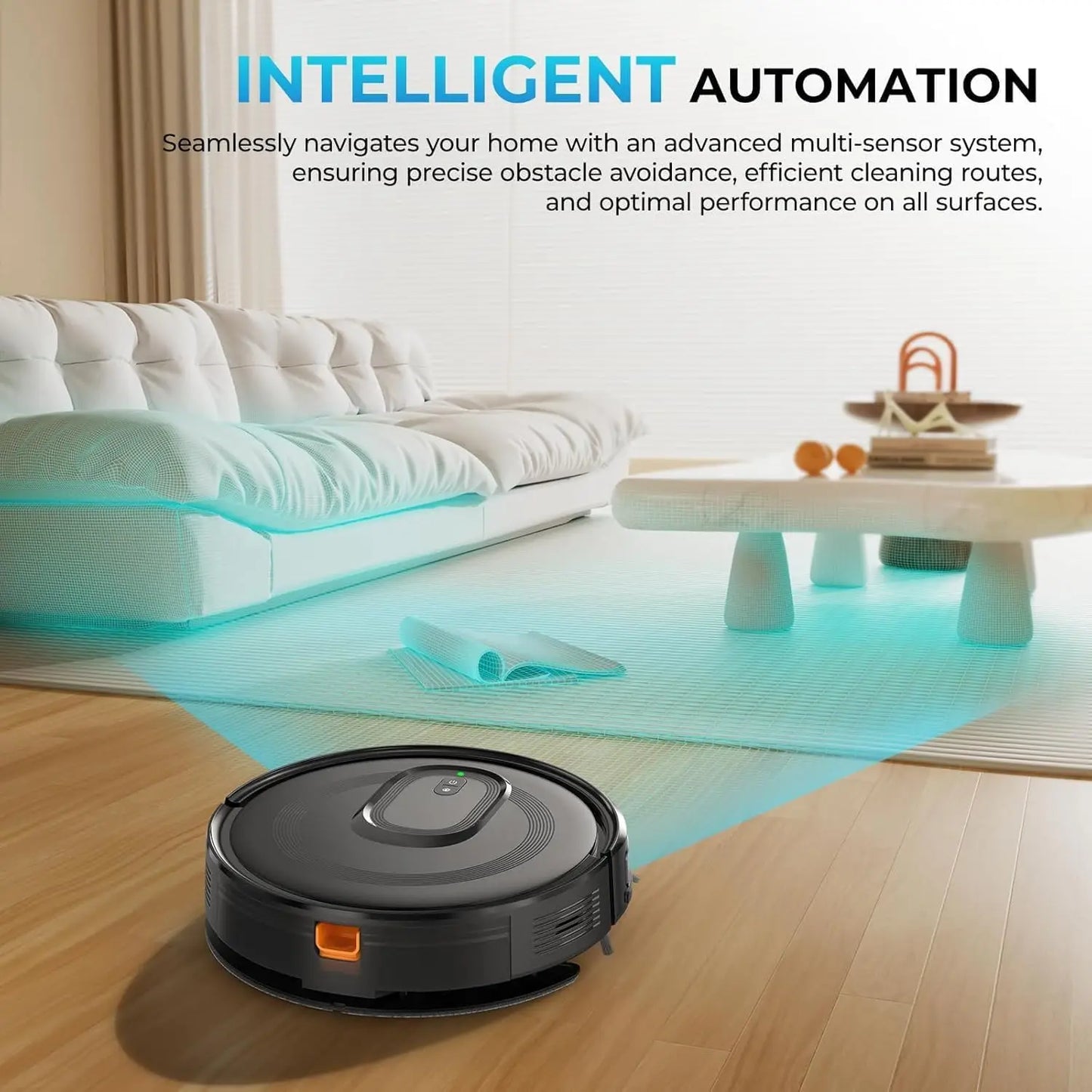 XMSJ 2 In 1 Robot Vacuum And Mop Combo With 4200Pa Suction