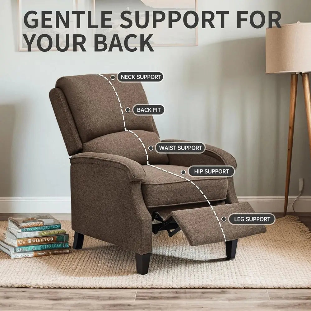 Recliner Chair With Adjustable Lumbar Support Home Theater Seating
