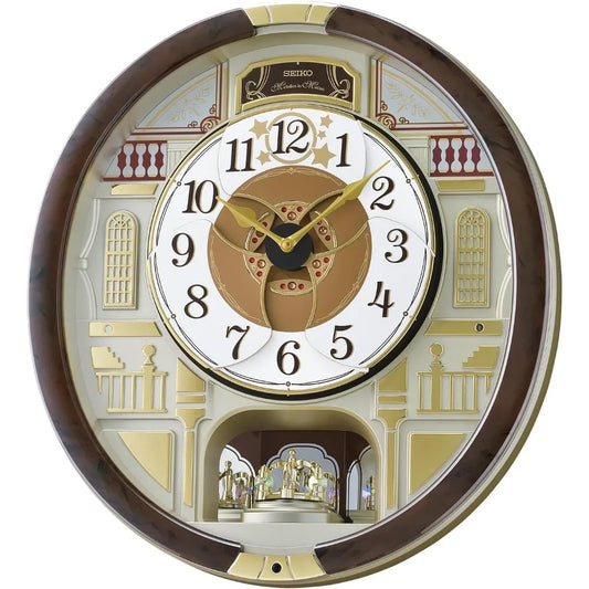 45 Melody Moving Pendulum Wall Clock Analog With Adjustable Volume