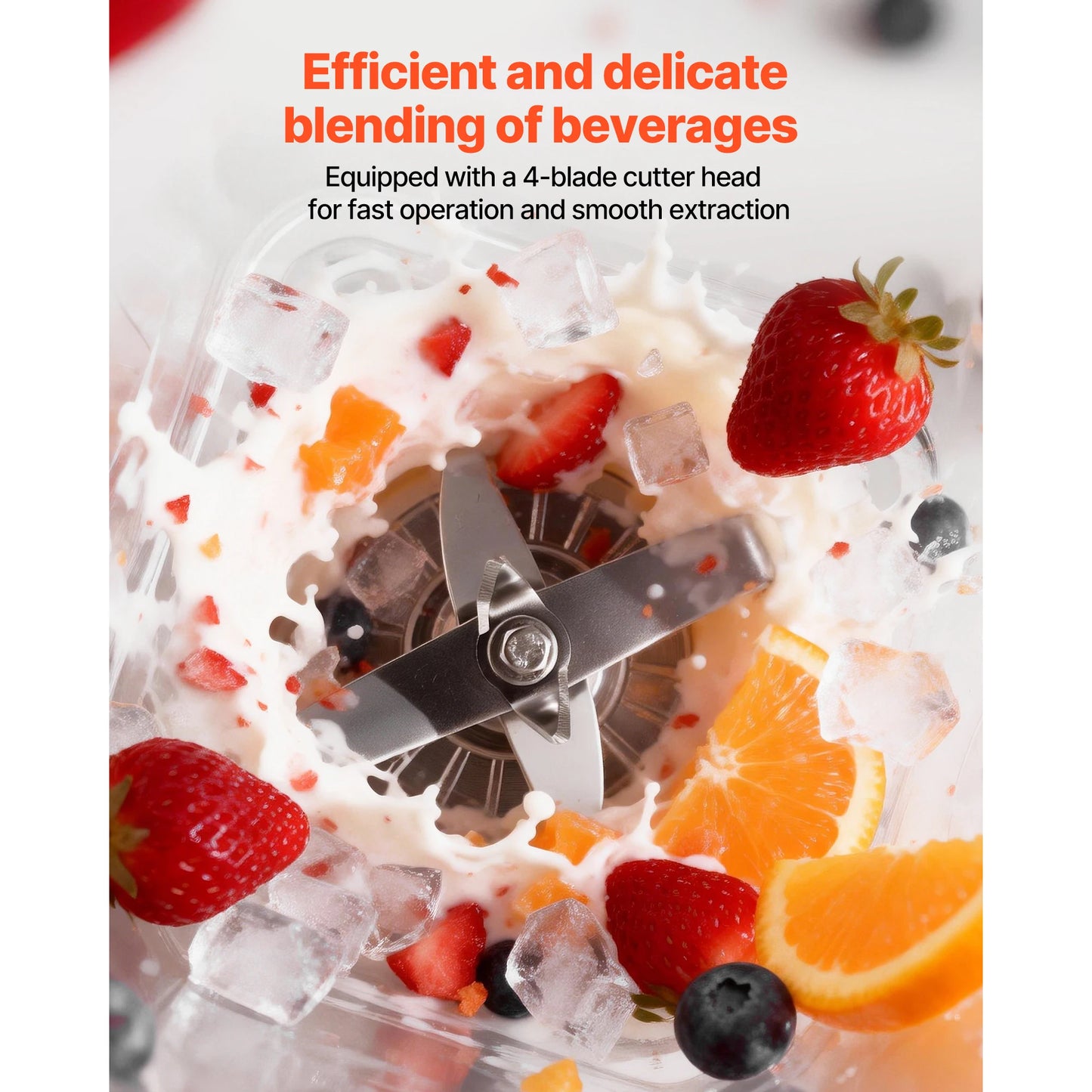 SucceBuy 2200W Countertop Blender With Shield And 6 Preset Menu