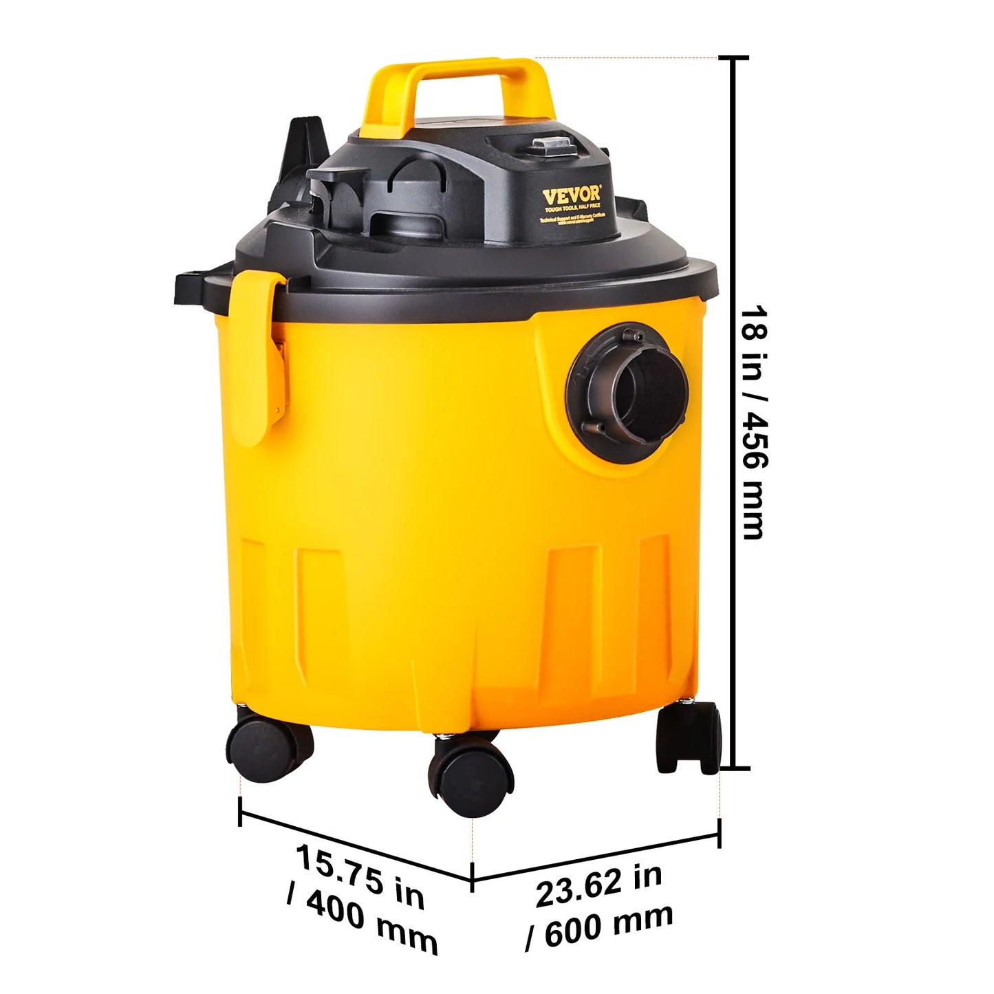 SucceBuy Stainless Steel Wet Dry Shop Vacuum Powerful Suction