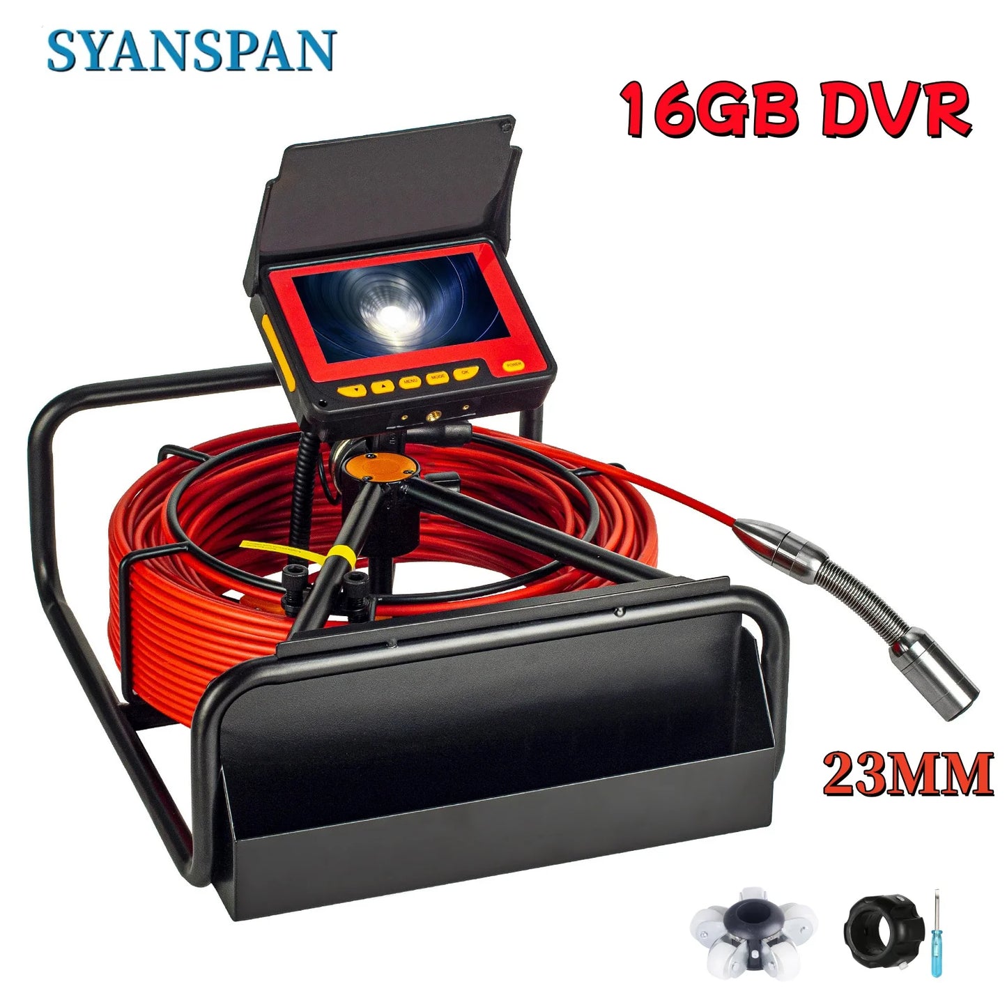 Syanspan Sewer Drain Inspection Camera Endoscope Video Recording DVR