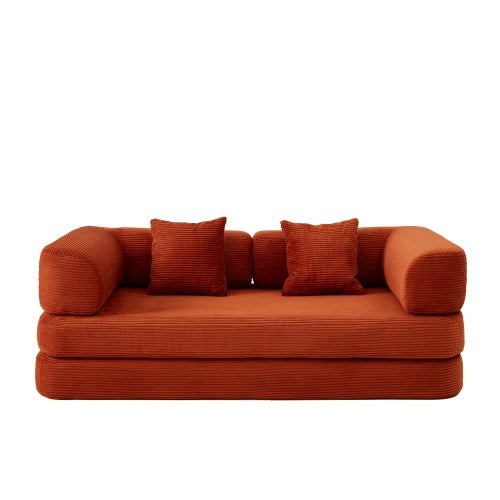 Floor Sofa Bed Convertible With Carpet Pillows And Stable Frame