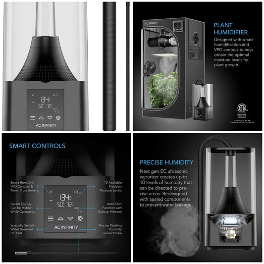 XMSJ CloudForge T3 Plant Humidifier VPD Humidity Controls