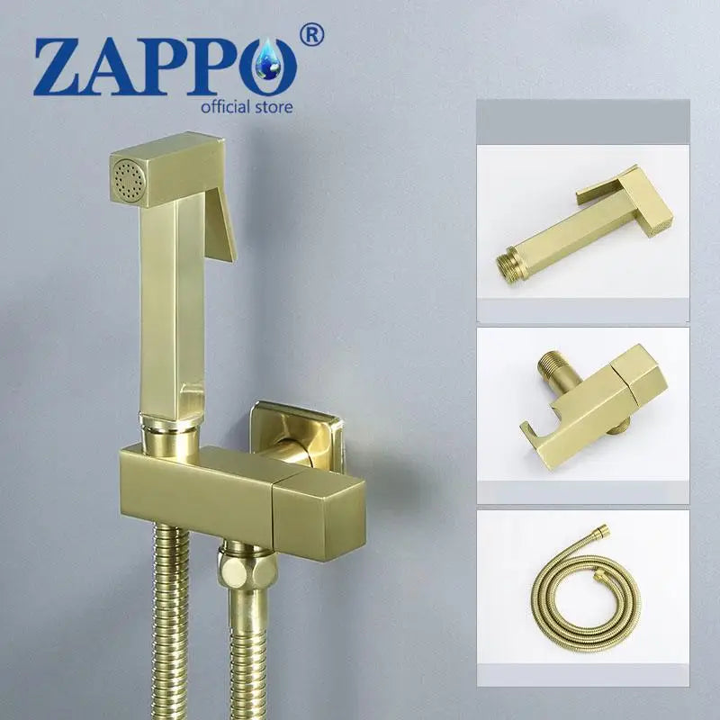 ZAPPO Bidet Sprayer Faucet for Toilet Brass Rough-In Kit