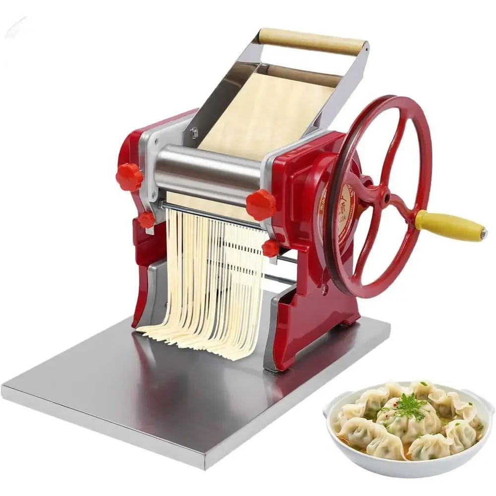 Manual Pasta Maker With Dough Roller And Hand Crank Noodles