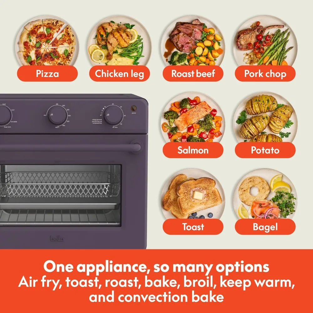 BELLA Air Fry Toaster Oven 7 In 1 Preset Cooking Options