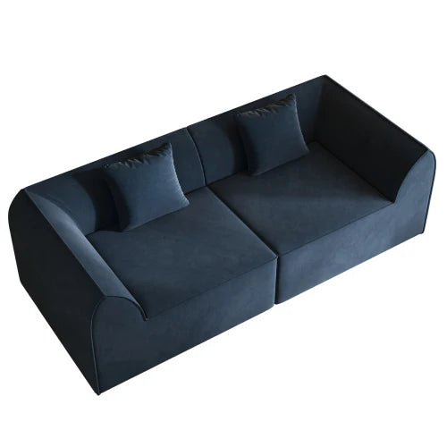 Compressed Memory Foam Sofa 2 Seater Lounger Daybed With Pillow