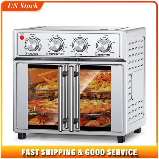 French Door Air Fryer Convection Toaster Oven 1700W Multifunction