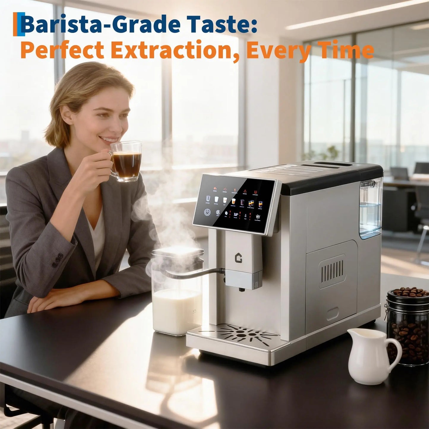Adoolla Third Gen Espresso Machine With Milk Frother