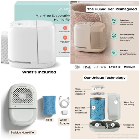 XMSJ Bedside Humidifier 2.0 With Reading Light And White Noise