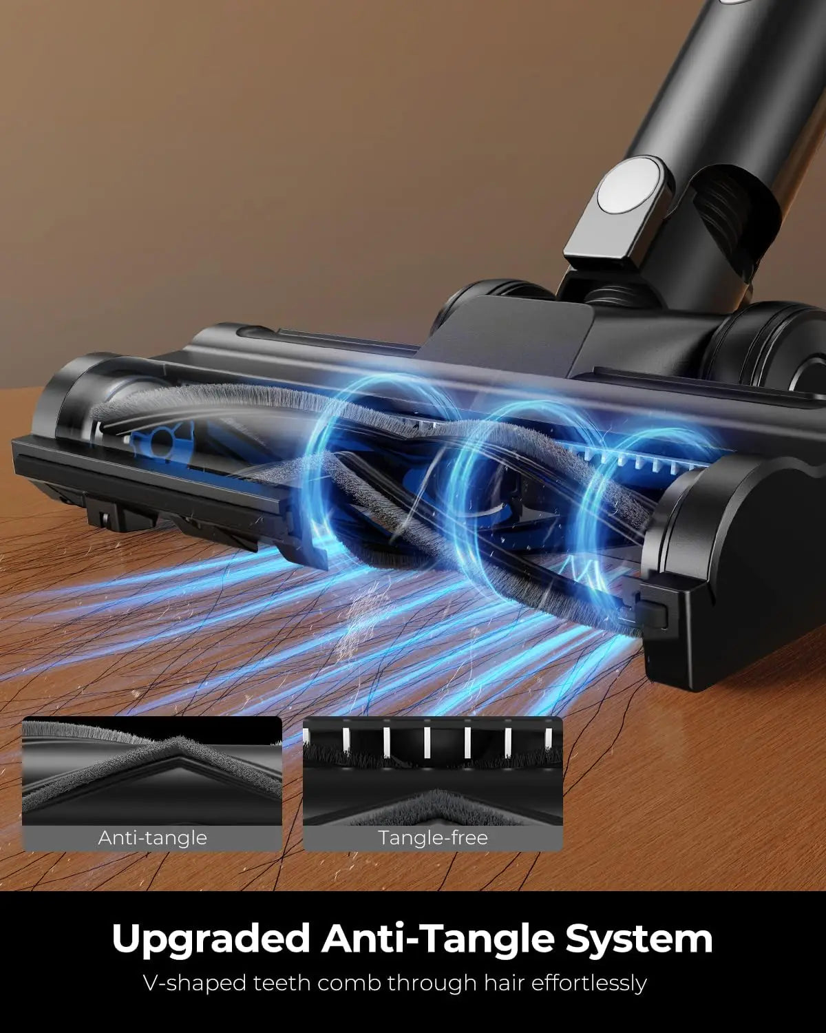XMSJ Cordless Vacuum Cleaner 500W 45KPa Self-Standing