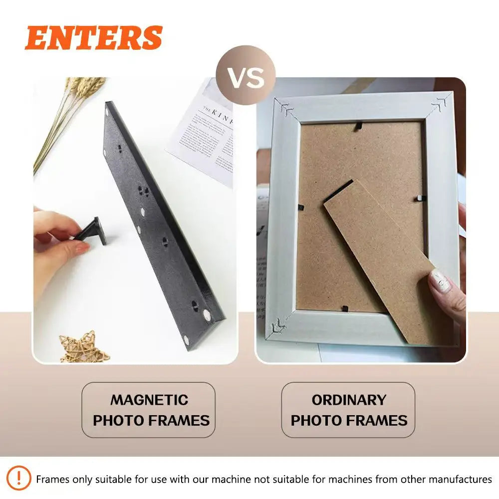 Acrylic Magnetic Photo Frame For Fridge Square Grid Display