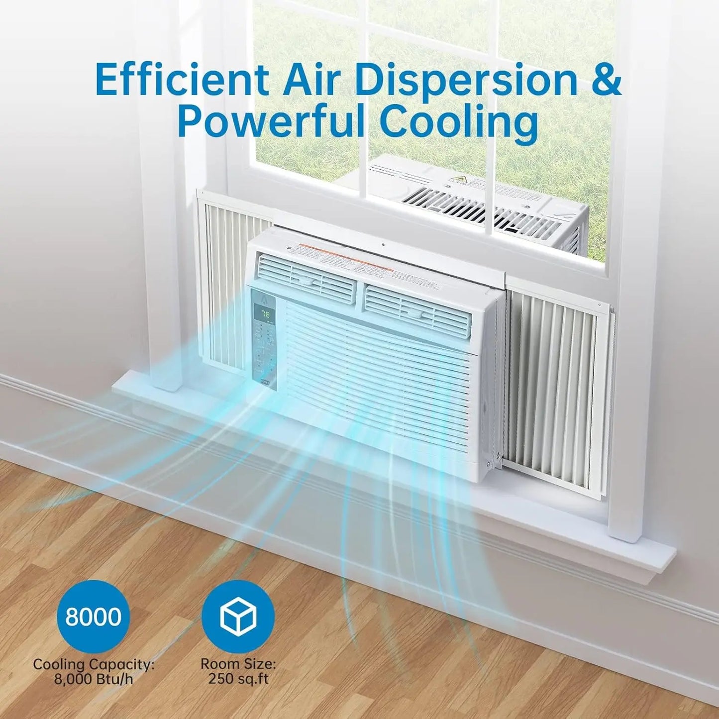 XMSJ 6000 BTU Smart Window Air Conditioner With WiFi Remote