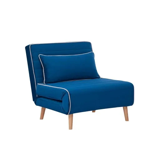 Modern Velvet Foldable Sofa Bed With Three Position Backrest Converts To Bed