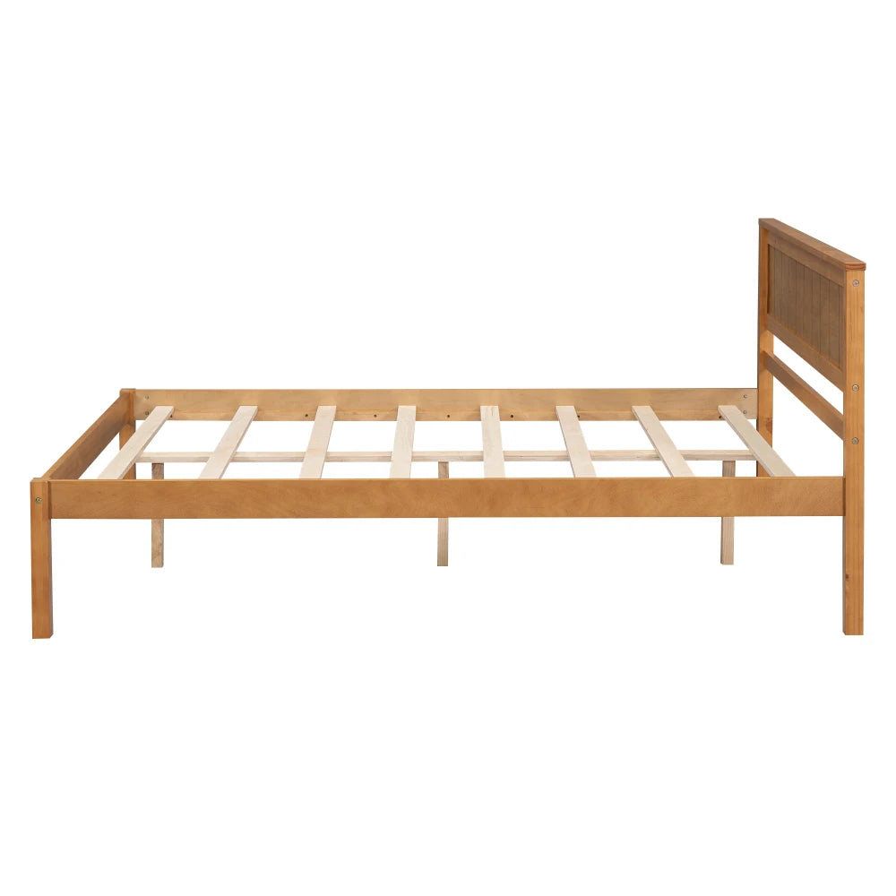 Platform Bed With Headboard And Slat Support No Box Spring