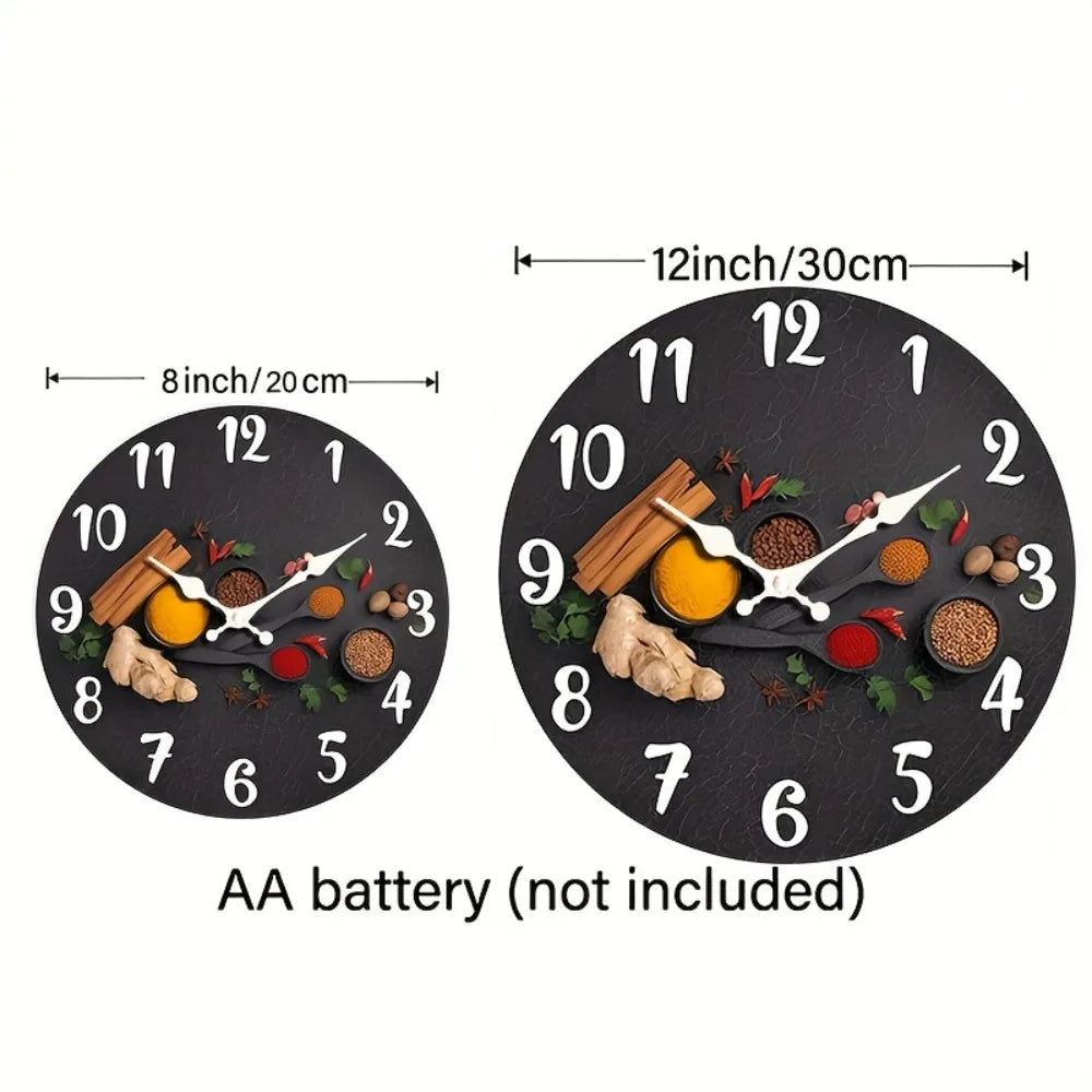XMSJ Silent Round Wall Clock Digital NonTicking Design