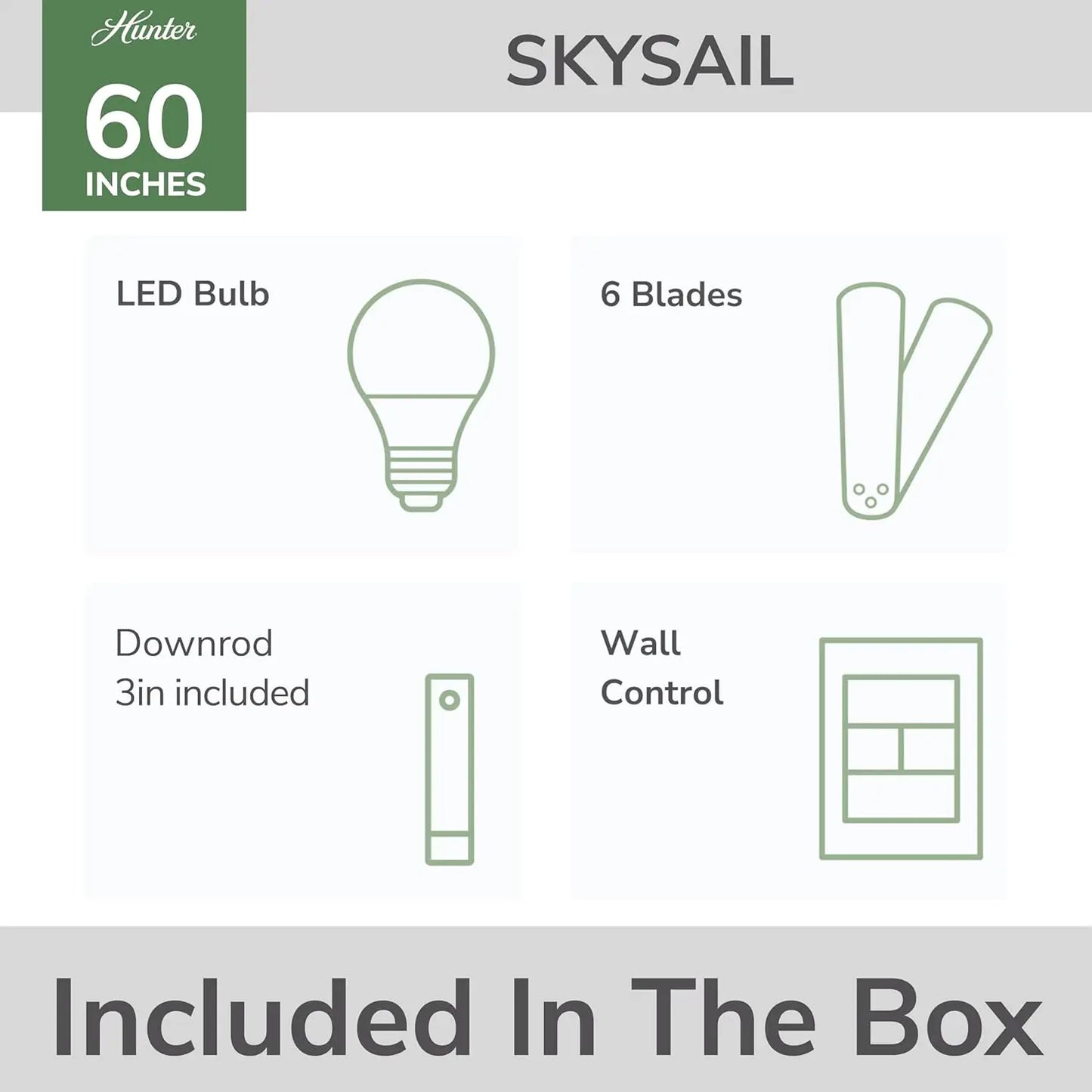XMSJ Ceiling Fan With LED Light Wall Control Quiet Operation