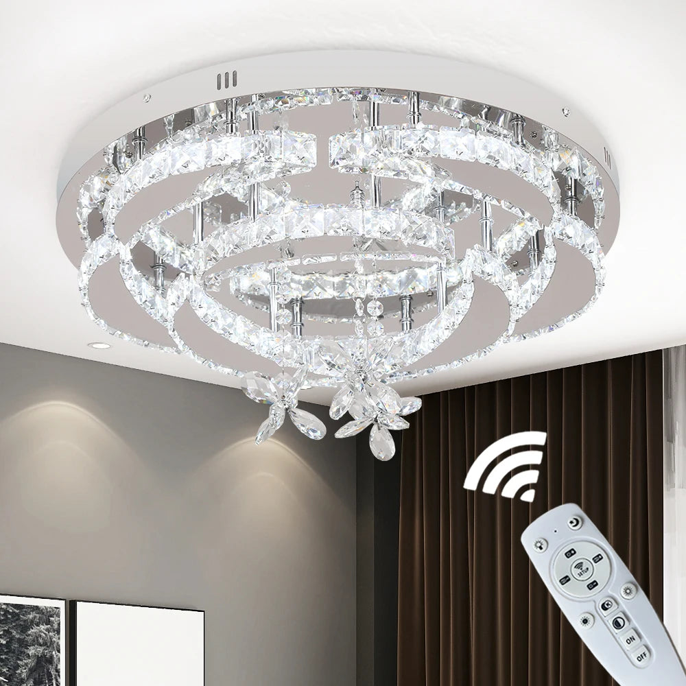Vetrulus Modern K9 Crystal LED Ceiling Chandelier Light
