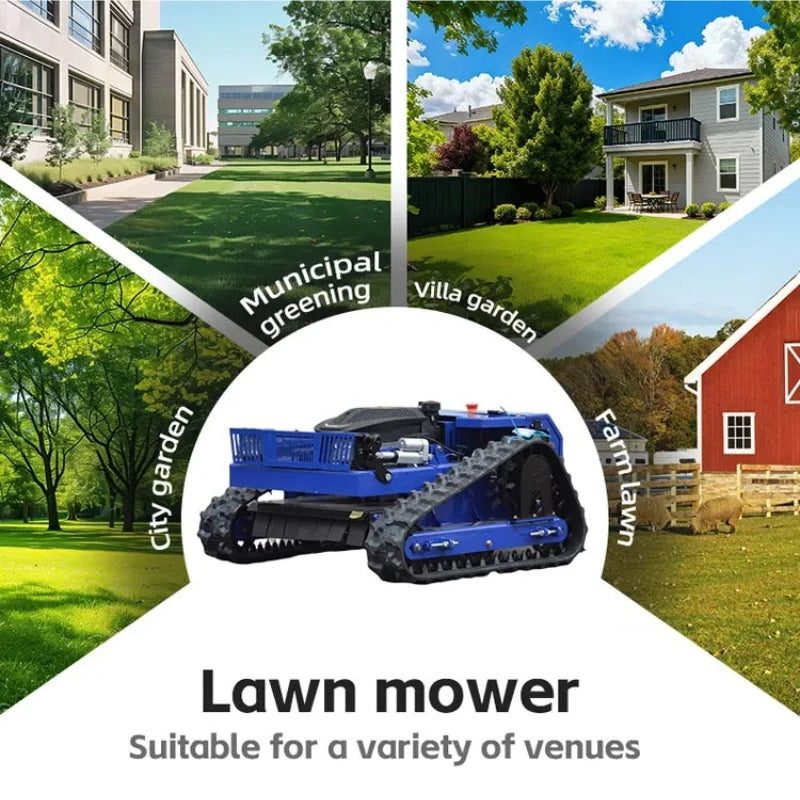 DEEPKRON Remote Control Zero Turn Slope Mower With Weeding Cutter