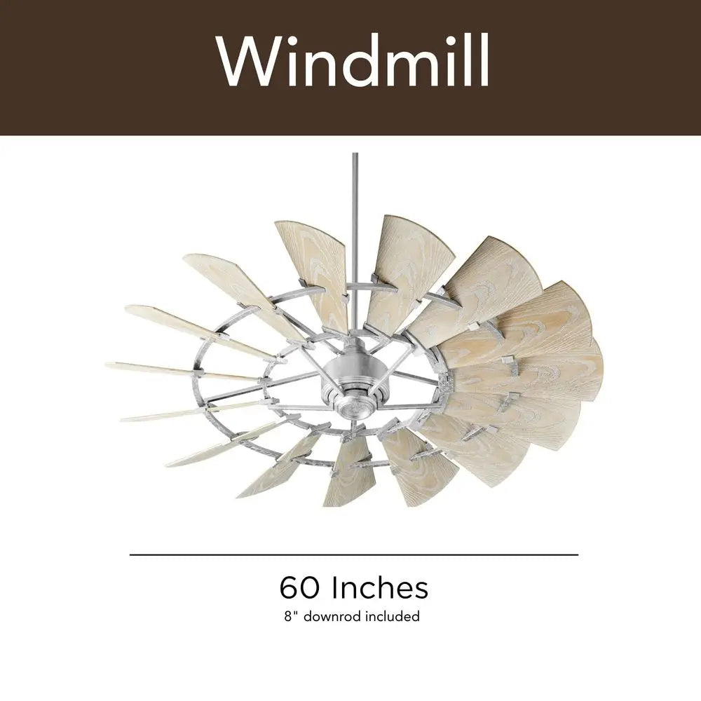 YTYIN Windmill 15 Blade Wagon Wheel Ceiling Fan DC Motor