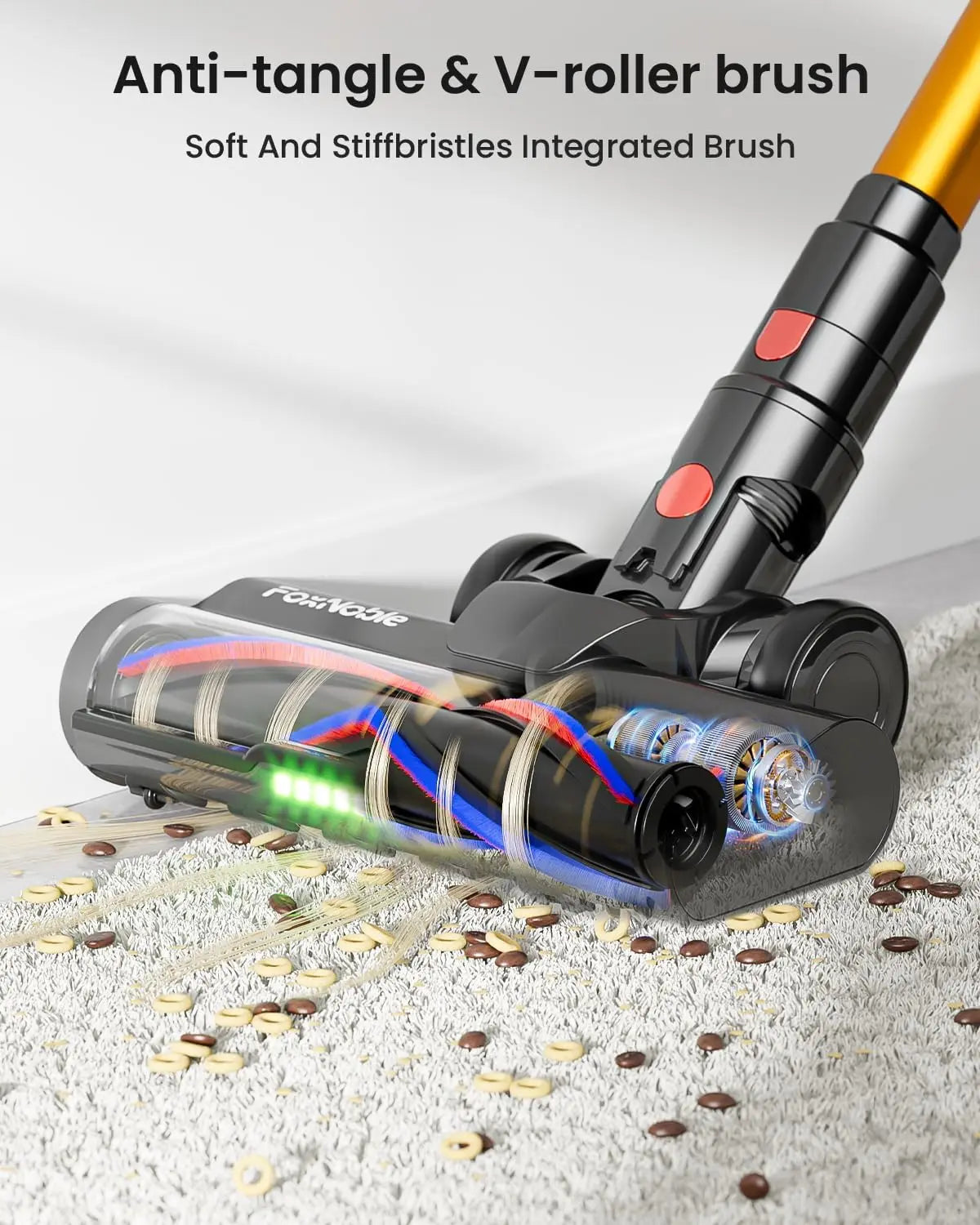 XMSJ Cordless Vacuum Cleaner 650W 55kPa 65min Runtime With LED