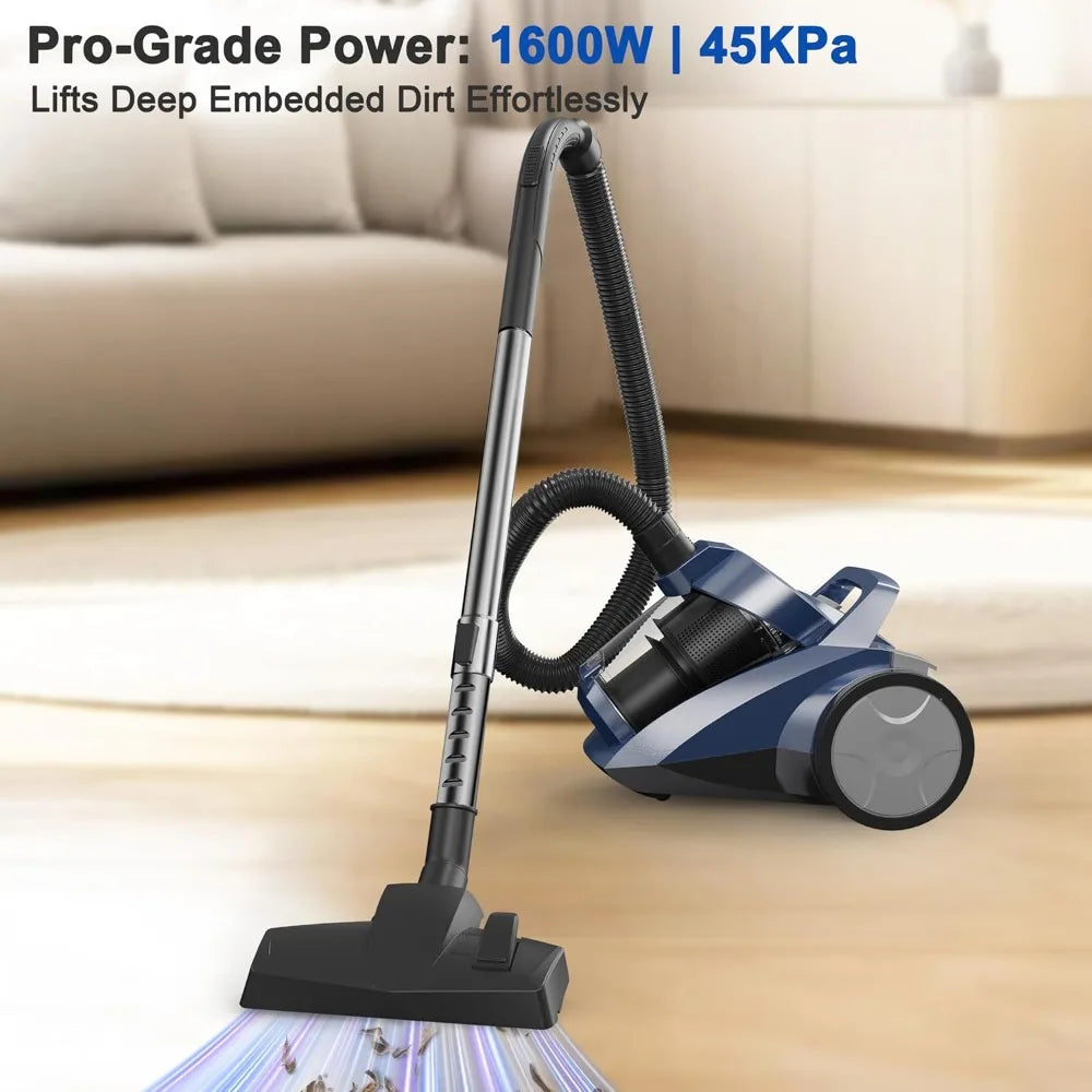 XMSJ Bagless Canister Vacuum Cleaner With HEPA Filter