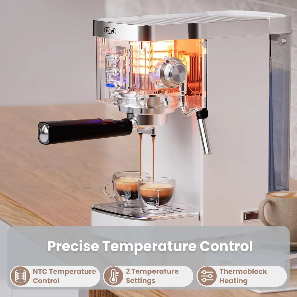 Gevi Espresso Machine 20 Bar With Milk Frother Steam Wand